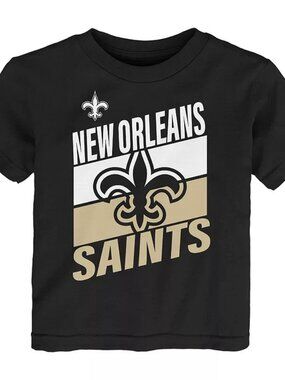 Toddler 2T Outerstuff Black New Orleans Saints Teamwork T-Shirt NFL 50% off